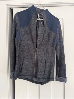 lululemon athletica Navy Heathered Full-Zip Utility Jacket
